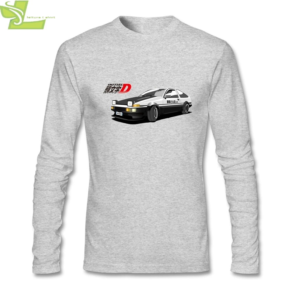 Initial D AE86 автомобиля Топ проектирование футболка для Для мужчин с длинным рукавом