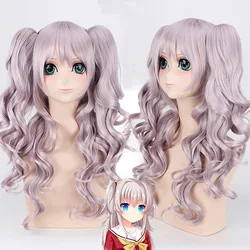 High-Quality Charlotte Yuri Nao Double Tiger Clip Cosplay Wig High Temperature Resistant Headwear Sufficient Hair Volume