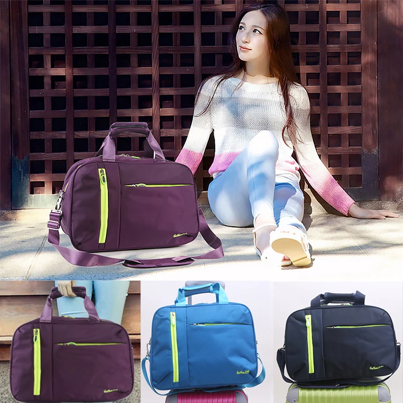 Wobag Мужская портативная дорожная сумка для путешествий, нейлоновая Повседневная одноцветная сумка для багажа, сумка-тоут, водонепроницаемая Женская дорожная сумка
