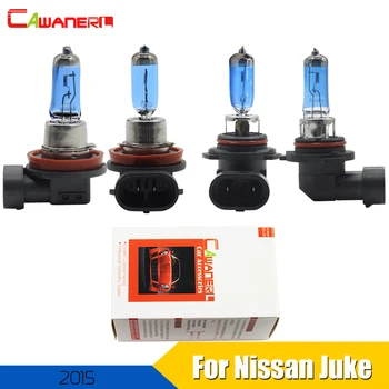 

Cawanerl For Nissan Juke 2015 4 Pieces 100W H11 + 9005 Car Styling Halogen Bulb Headlight Light High Low Beam 12V