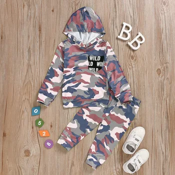 

Baby clothes Fashion Newborn Toddler Baby Boy Clothes Camouflage Sweatshirt Hooded Tops+Pants Casual baby Outfits sets