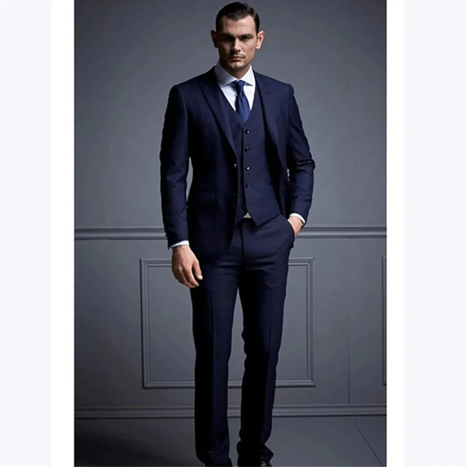 Мужской костюм смокинг Noivo Terno Slim Fit Easculino вечерние костюмы для мужчин темно-синие смокинги для жениха шаль с ОТВОРОТОМ одна кнопка лучший