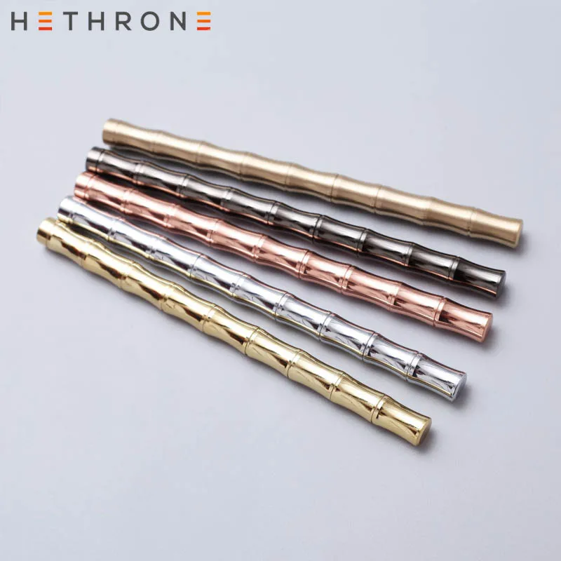 Hethrone Золотая Роскошная металлическая бамбуковая шариковая ручка в форме цветка