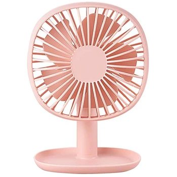 

Desk Fan Small Table Fan Rechargeable Battery Operated Mini Fan 60 Degree Rotation Portable Fan 3 Speed USB Personal Fan