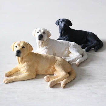 

LABRADOR DOG SIMULATED ANIMAL MODEL COLLECTION VEHICLE HANDICRAFTS FIGURINES MINIATURES HOME MURALS DECORATION CRAFT ACCESSORIES