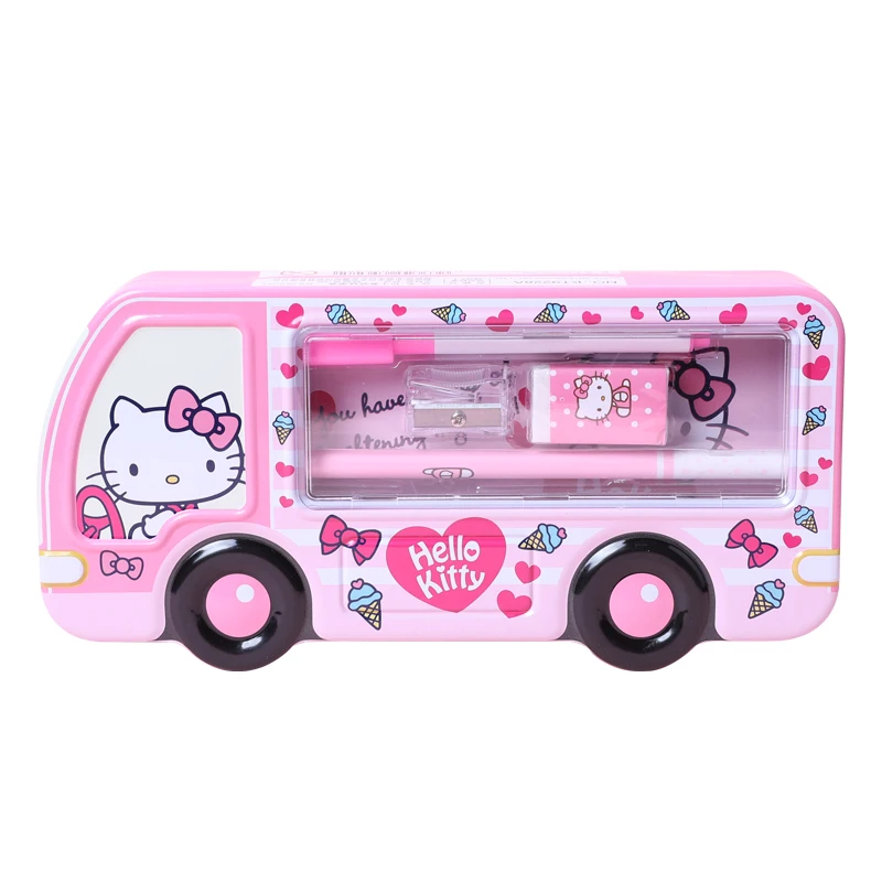 TOPSTHINK Hello kitty Пенал металлический автобус пенал с белой доской карандаши