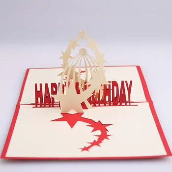

10pcs Laser Cut 3D Pop Up Greeting Card With Envelops For Valentine Anniversary Birthday Gift Souvenirs Postcard