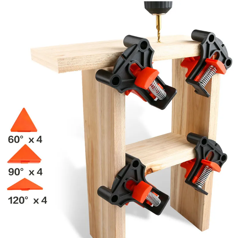 4pcs 60/90/120 Degree Right Angle Clamp Corner Mate Fixing Clips