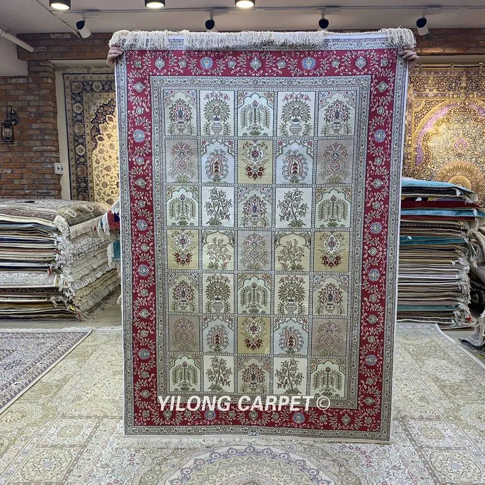 Yilong 4'x6' четырехсезонный шелковый ковер ручной работы nanyang (HF300B)|Коврик| |