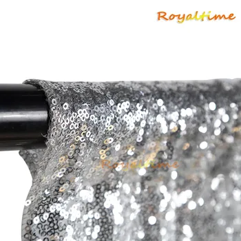 

Customize 4 pcs 95x210cm silver sequin curtain to US around 28 to 32 days