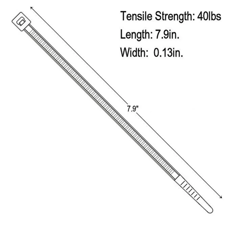 

1000pcs Cable Ties UV Stabilized Nylon Tensile Wire Replacement Accessory Cords Self-locking Practical