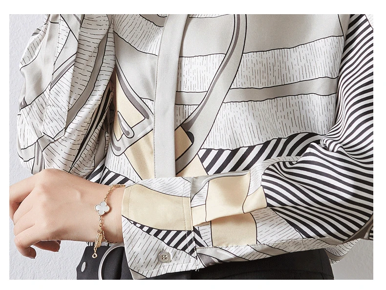 Весна 2020 Новое поступление рубашки из 100% натурального шелка с длинными рукавами