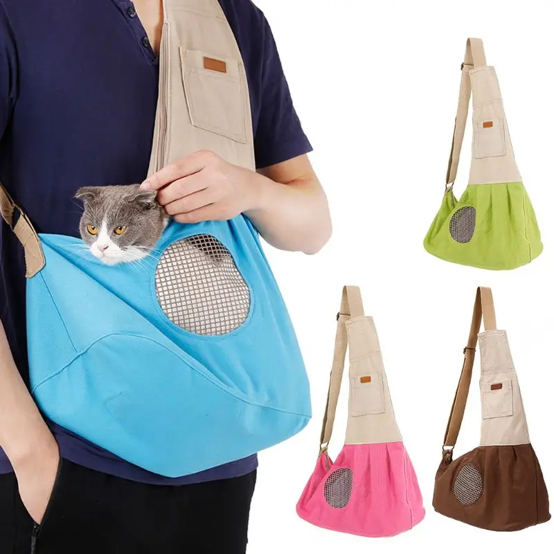 Пряжка с дышащей сеткой Регулируемая сумка для домашних животных портативный наплечный многоцелевой рюкзак на молнии