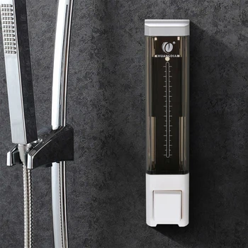 

New CHUANGDIAN 180ml Wall-mounted Single Bottle Manual Shampoo Soap Box Hand Washing Liquid Shampoo Shower Gel Dispenser