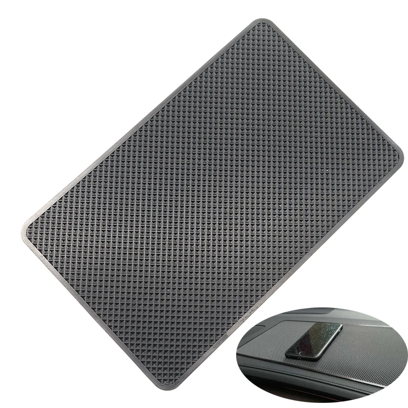 Car Dashboard Non-slip Rubber Pad Heat-resistant Pad Silicone Dashboard Bracket Mobile Phone Key and Coin Non-slip 190x120mm Car Non Slip Mat