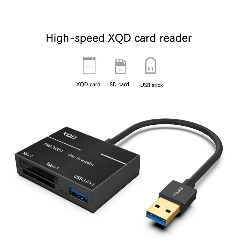 USB3.0HUB высокоскоростной XQD/SD карты портативный алюминиевый сплав кард-ридер