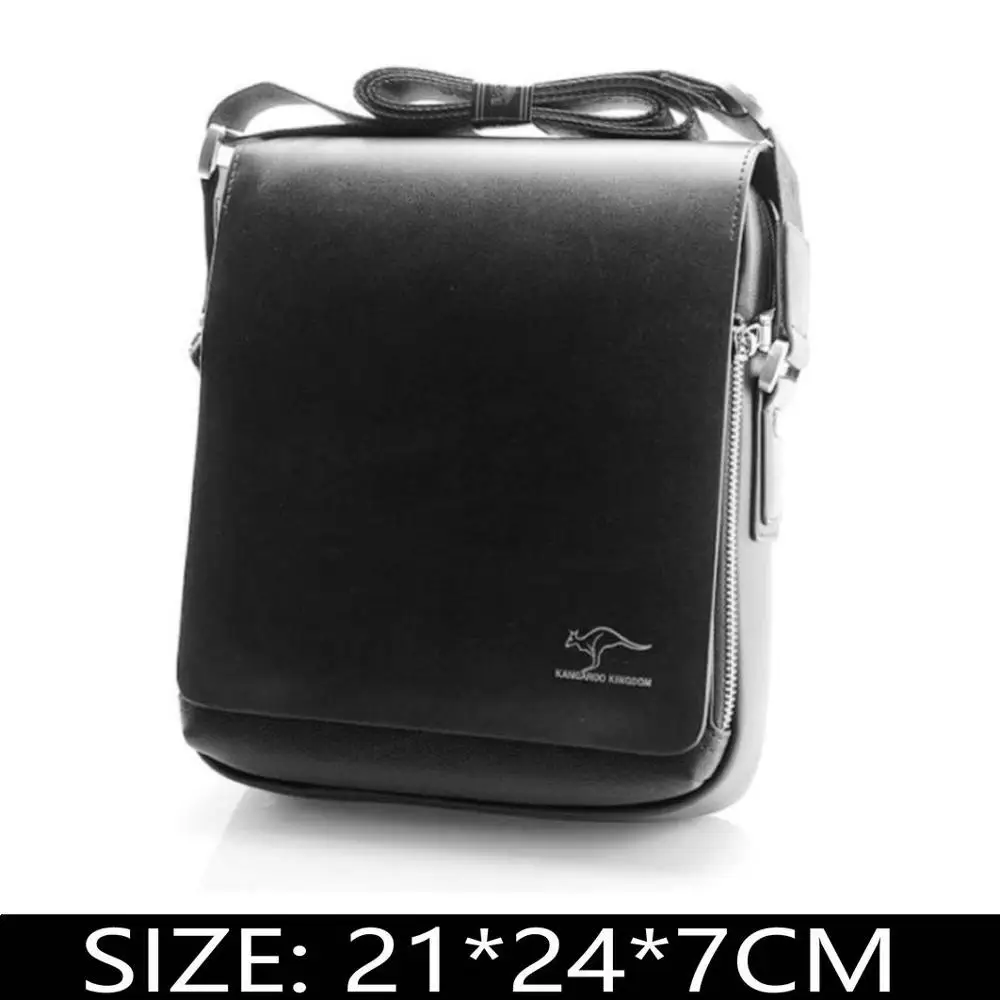 Новое поступление Роскошная брендовая мужская сумка-мессенджер винтажная кожаная сумка на плечо Красивые повседневные сумки через плечо - Цвет: Black 21x24x7cm