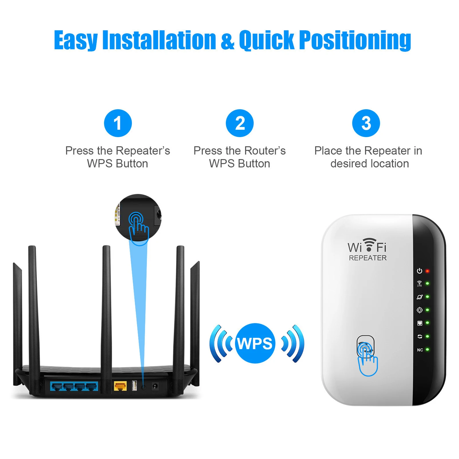 Wireless Wifi Repeater Wi-Fi Range Extender Router Wi Fi Signal Amplifier 300Mbps WiFi Booster 2.4G Wi Fi Reapeter Access Point 2