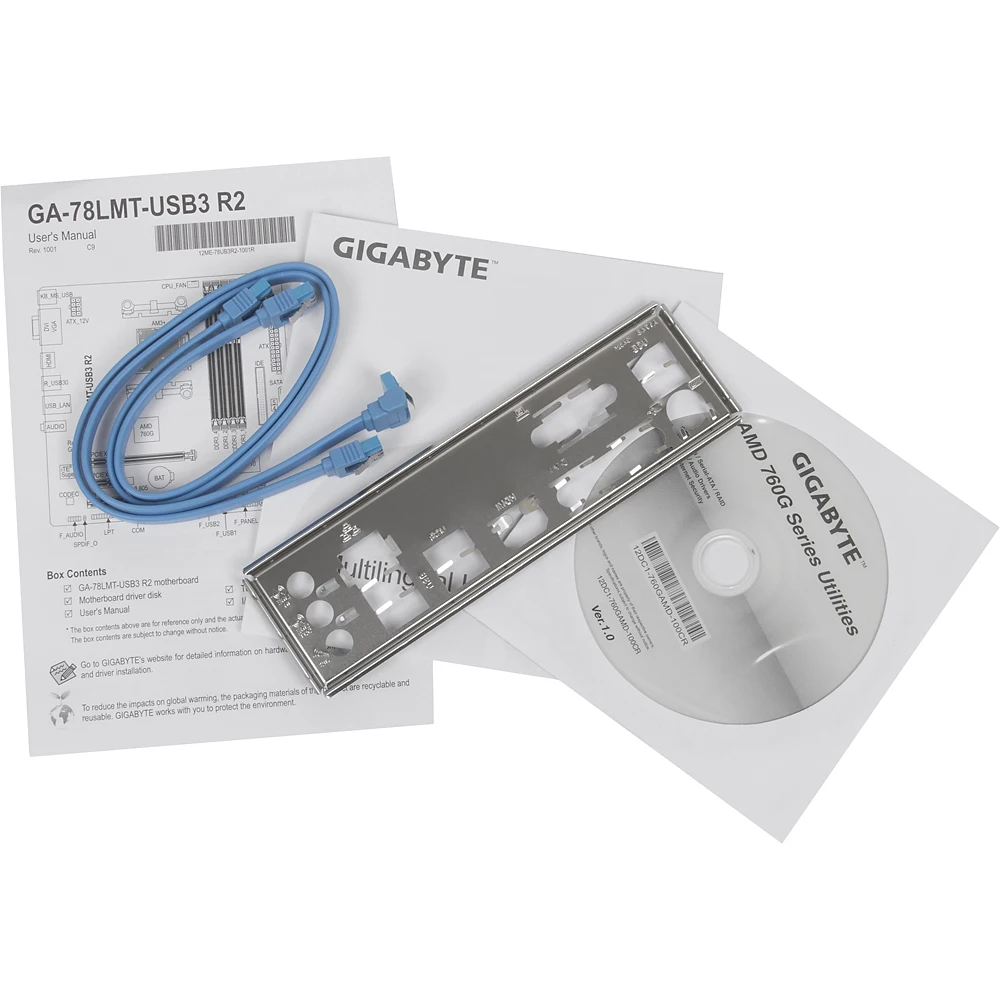 Материнская плата Gigabyte GA-78LMT-USB3 R2 Soc-AM3+ AMD 760G 4xDDR3 mATX AC`97 8ch(7.1) GbLAN RAID