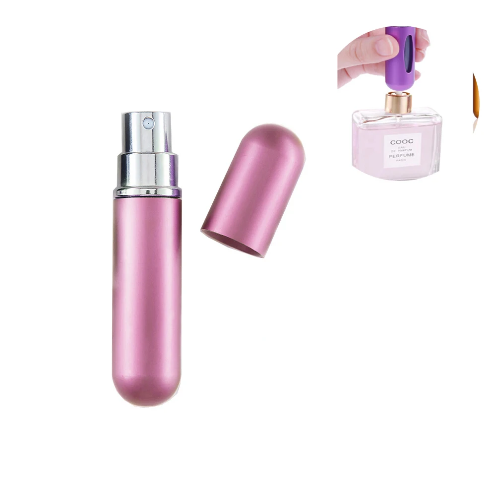 

Portable mini perfume bottle cosmetic container spray travel 5ml round head sub-bottle sub-surface aluminum tube spray bottle
