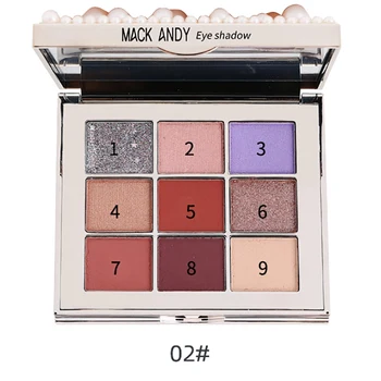 

9-color Eyeshadow Palette Makeup Waterproof Smudge-proof Shimmer and Shine Eyeshadow Matte Nude Eye Shadow Long Lasting