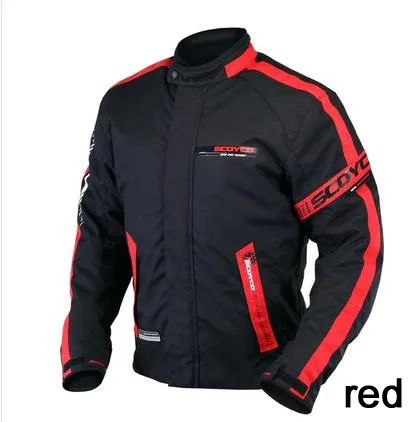 SCOYCO JK34 мотоциклетная Одежда Защитная гоночная куртка спортивная мотоциклетная безопасность Водонепроницаемая теплая зимняя одежда - Цвет: Красный