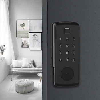 

TTLOCK APP Wifi Keyless Access password IC card fingerprint smart rim lock Home door locks