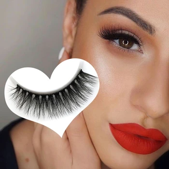 

5 Pairs Thick Cross 100% Mink False Eyelashes 3D Makeup H13 mink eyelashes