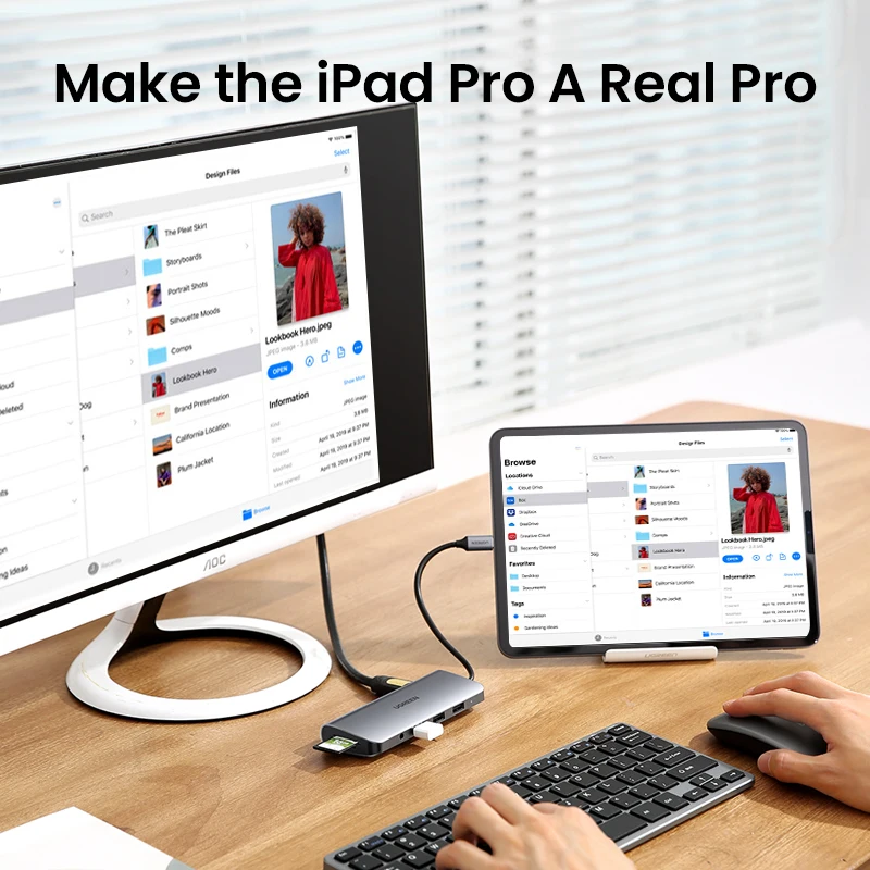 UGREEN USB C HUB 10-in-1 Type C to HDMI 4K USB3.0 VGA PD100W SD&TF 3.5mm USB Splitter for Laptop MacBook iPad Docking Station