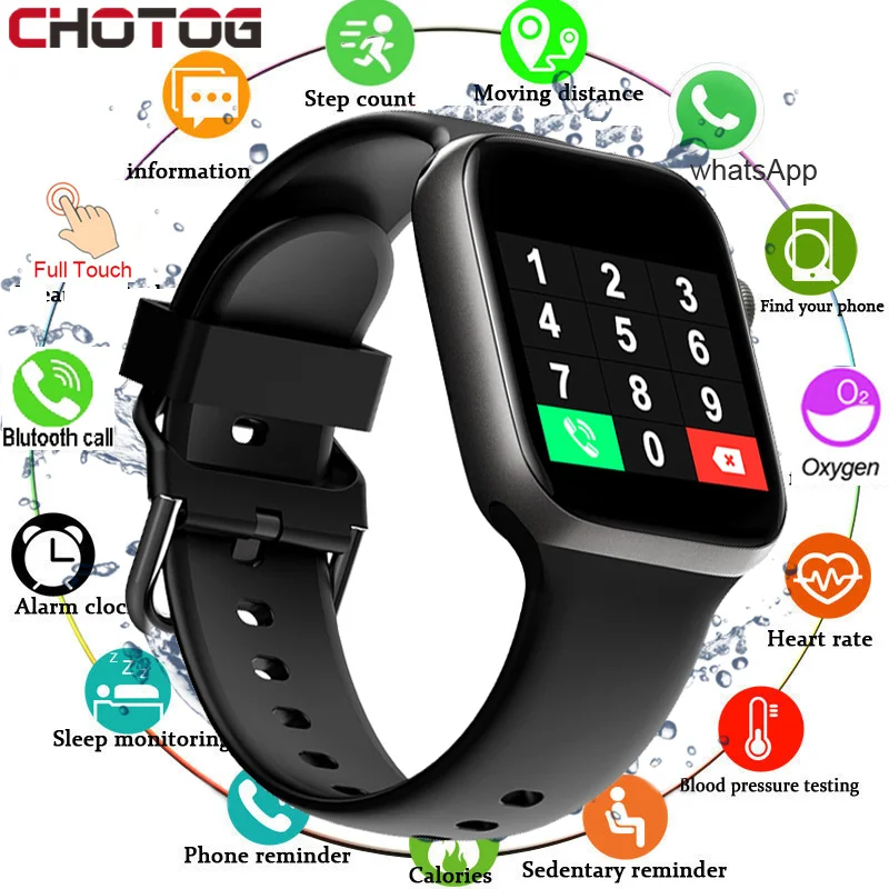 T500 Smart Watch Women Bluetooth Call Fitness Tracker Heart Rate Full Touch Smartwatch Men Women Music Control Sport Watch IWO