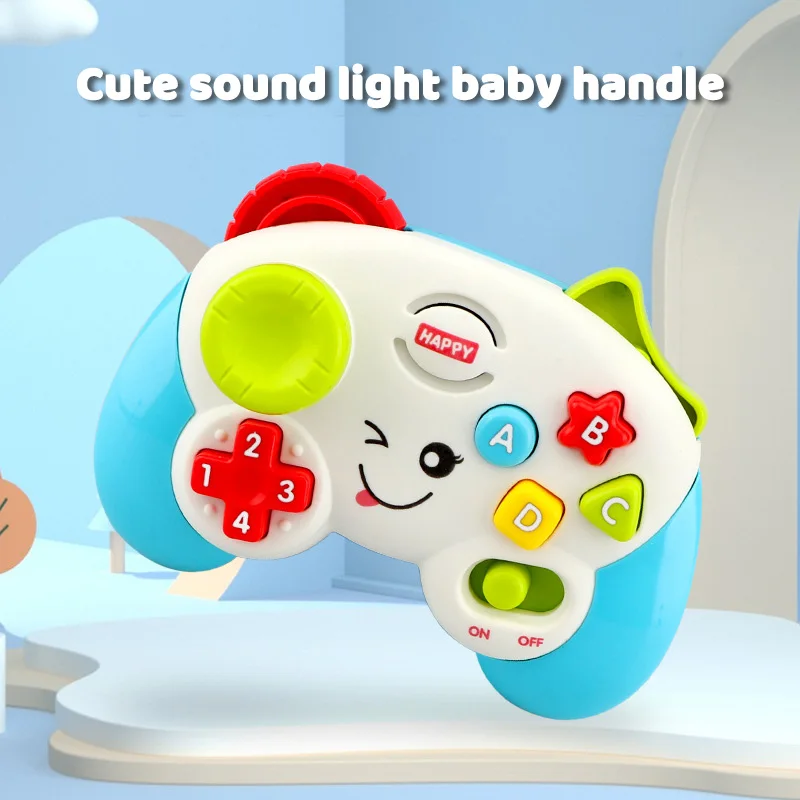 Juguete musical con mango para niños, controlador de aprendizaje musical para bebés, juego de actividades, ballena, luz nocturna, proyector luminoso, 1 Uds.
