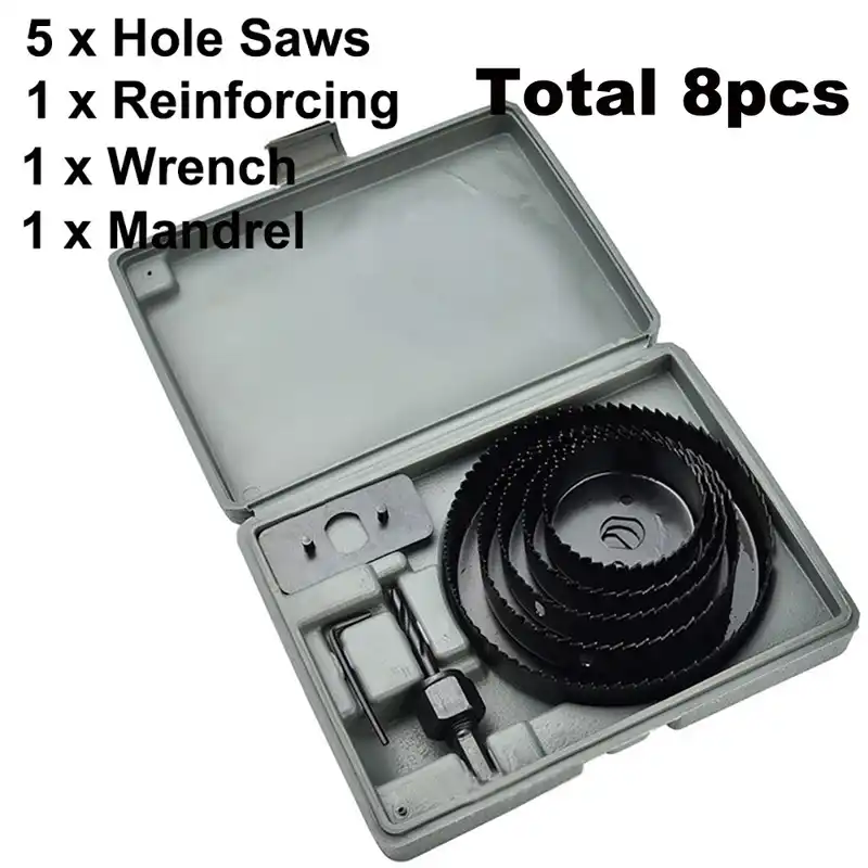 11Pcs HOLE SAW CUTTER SET Round//Circular Drill Cutting Case Kit Metal//Alloy//Wood