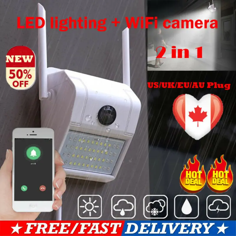 Потрясающе! Новинка 1080P 2в1 IP камера + садовый светильник уличная CCTV HD wifi