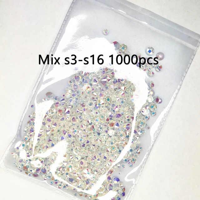 Crystal AB/Clear Flatback Rhinestones 6