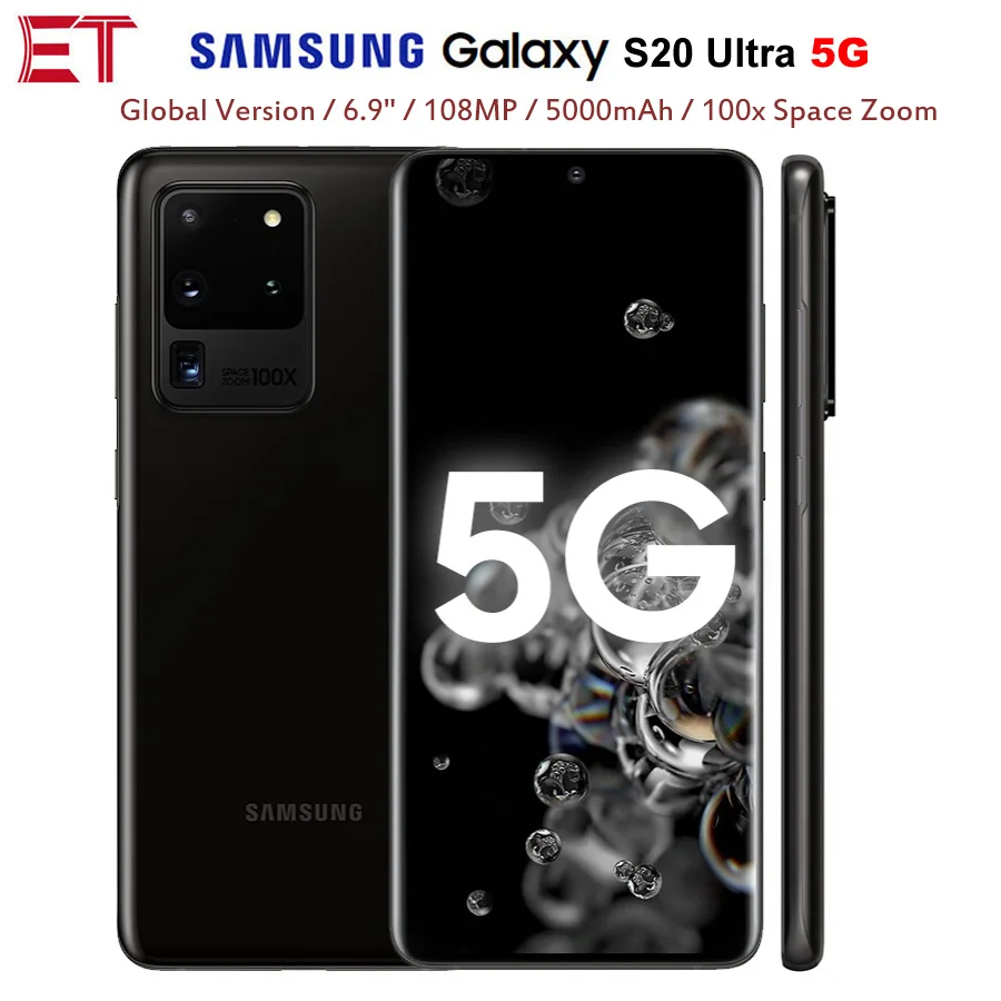 Original NEW Samsung Galaxy S20 Ultra G988B-DS 5G Mobile Phone 12GB RAM 128GB ROM 6.9 Original NEW Samsung Galaxy S20 Ultra G988B-DS 5G Mobile Phone 12GB RAM 128GB ROM 6.9