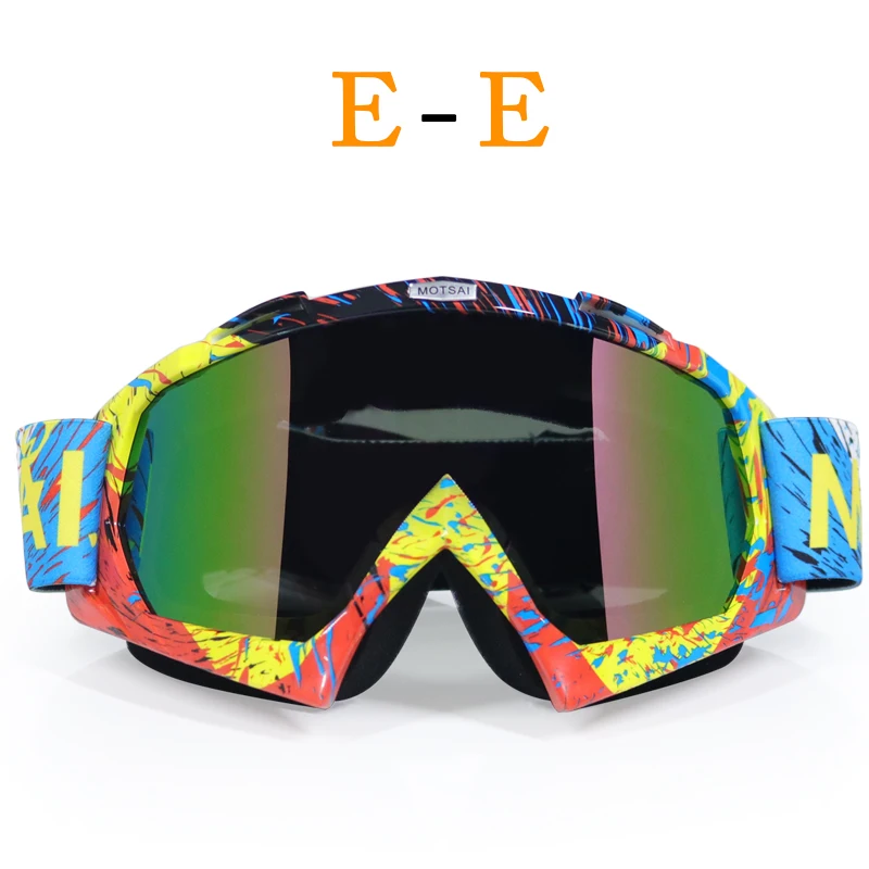 Лыжные очки gear s гибкий кросс-шлем маска для лица мотокросса очки ATV Dirt Bike UTV очки gear очки - Цвет: E1