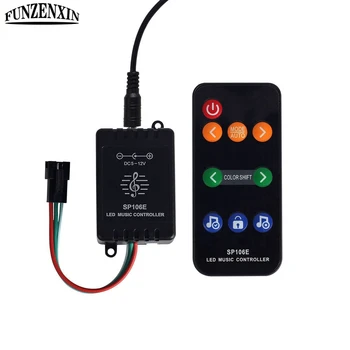 

SP106E 9keys LED Music Controller DC5V-12V WS2811 /WS2812B /SK6812 Magic Led Tape Digital Colorful Music Controller