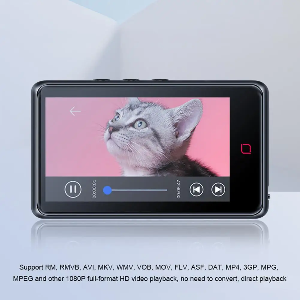 Портативный полный сенсорный экран Bluetooth MP3-плеер ультратонкий fm-радио видео плеер для студентов