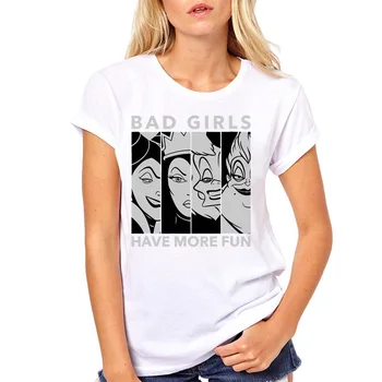 

Funny Witch Graphic T-shirts for Women Bad Girls Have More Fun Letter Printed Tshirt Harajuku Goth Tops Fashion Tee Shirt Femme