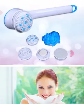 

Electric Brush 5 in 1 multi-use Home Cleaning Bath Spin Massager Long-handled Electric Shower Brush Skin Body Clean System