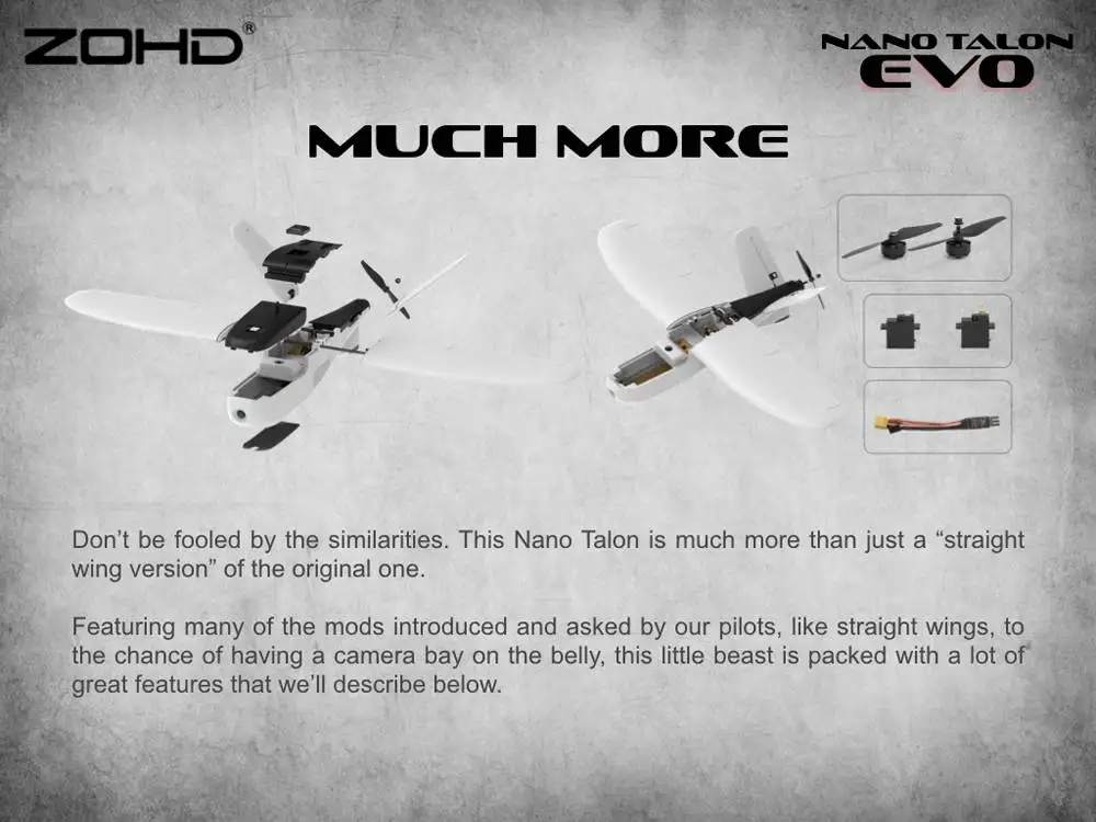 ZOHD Talon EVO 860 мм размах крыльев AIO V-Tail EPP FPV крыло RC самолет PNP/С FPV готов Лидер продаж