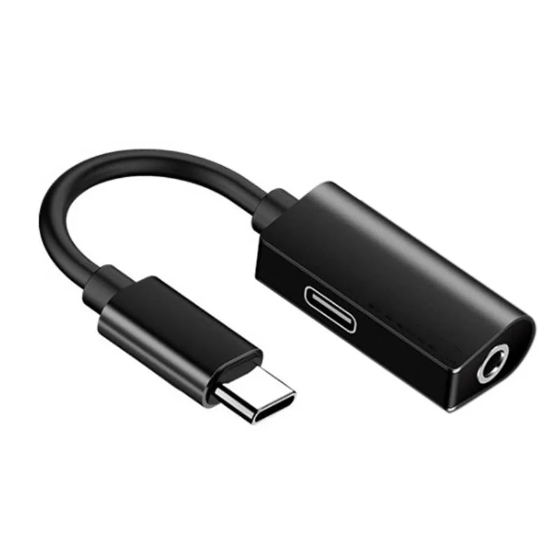 2 в 1 Тип C до 3,5 мм разъем для зарядки наушников конвертер usb type-C аудио адаптер для Xiaomi 6 huawei P10 mate 20 type C телефонов