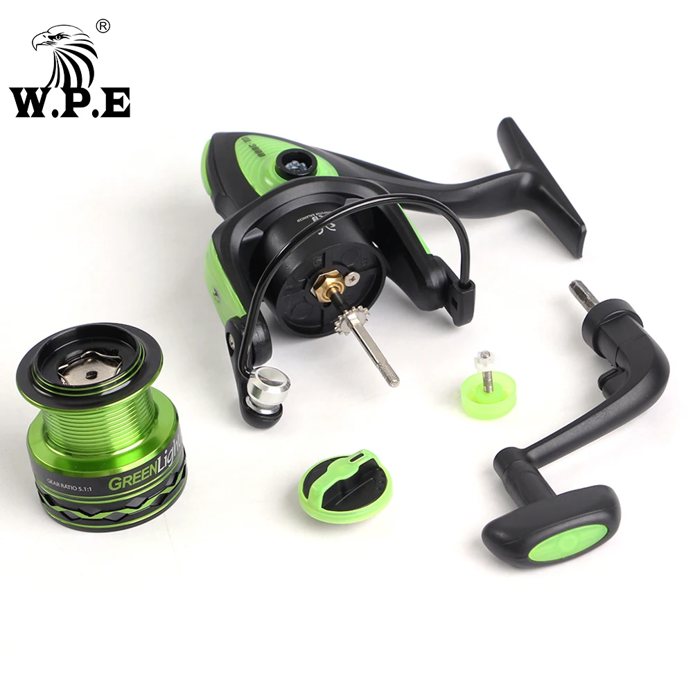 W. P.e GreenLight серия 3000 4000 5000 6000 спиннинговая катушка с алюминиевой катушкой