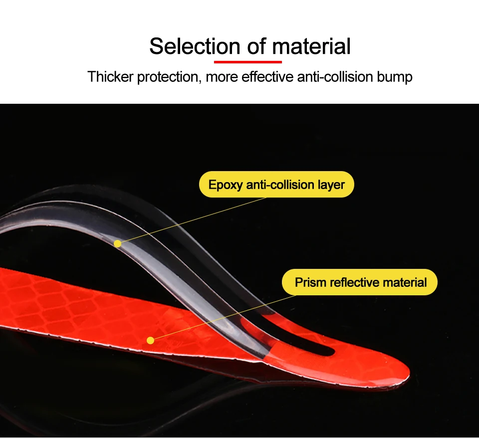 LOEN Автомобильная дверная ручка Светоотражающие анти-наклейки против столкновения Предупреждение ющая наклейка для водонепроницаемого анти-столкновения Защитная дверная наклейка s