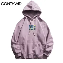 Толстовка GONTHWID Мужская Флисовая свитшот с принтом звездной ночи