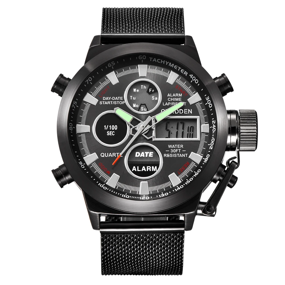 

Chronograph Watches Men Dual Time Luxury Brand Military Digital Watch Relogio Masculino Marca Reloj Hombre Acero Inoxidable 2020