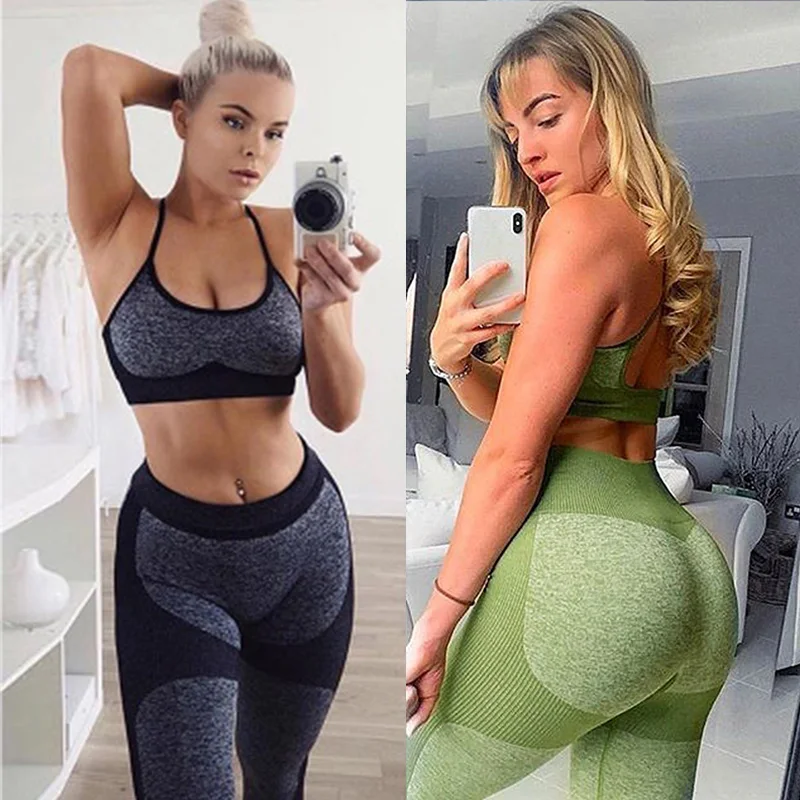 

New 2020 Women Yoga Bra Suit Quick-Drying Vest Seamless Splice Backless Outdoor Sports Professional Running Fitness Gym Yoga Set