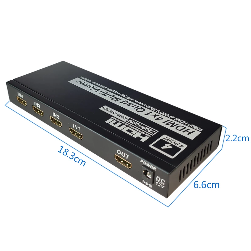 4x1 HDMI четырехэкранный мультипросмотра HDMI бесшовный Коммутатор HDMI мультивиер разветвитель экрана 1080P HD IR HDMI переключатель
