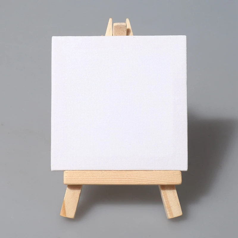 24 Pack 3 x 3 Mini Canvas and Easel Set, Small Art Easel Stand with Canvas  Set