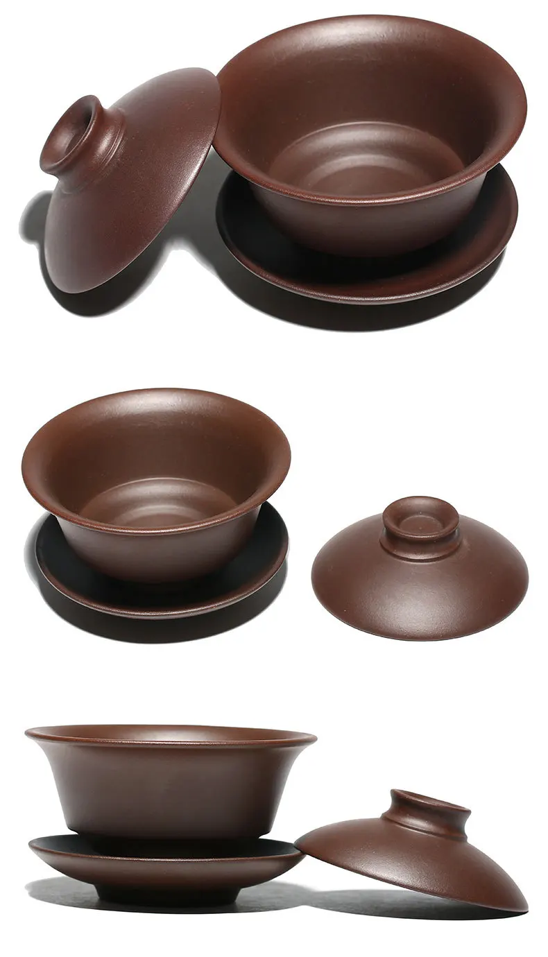 Rain Sand Clay Tureen Clay Tea Cup Wholesale Yixing Tea Set Combination Clay Tea Bowl Pot Wholesale
